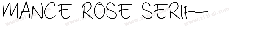 MANCE ROSE SERIF字体转换